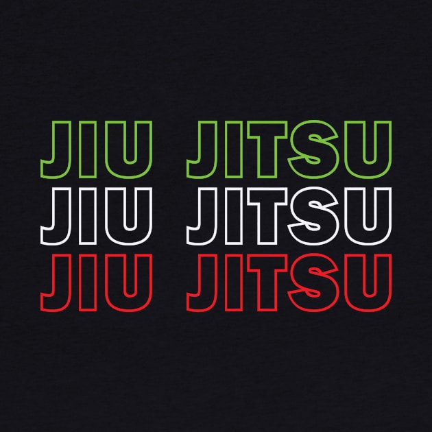 Jiu Jitsu (Mexican Flag Colors) by Ruiz Combat Grappling